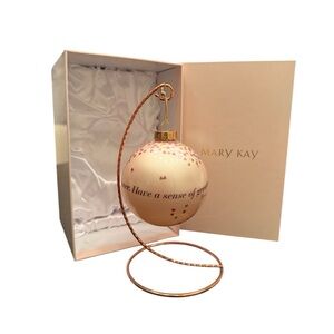 Mary Kay Cream and Gold Holiday Ornament